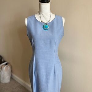 Elegant Blue Sleeveless Dress